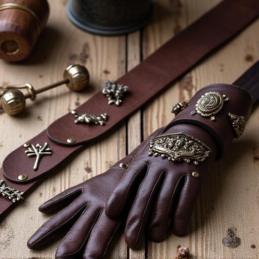 Cinturones y guantes de época